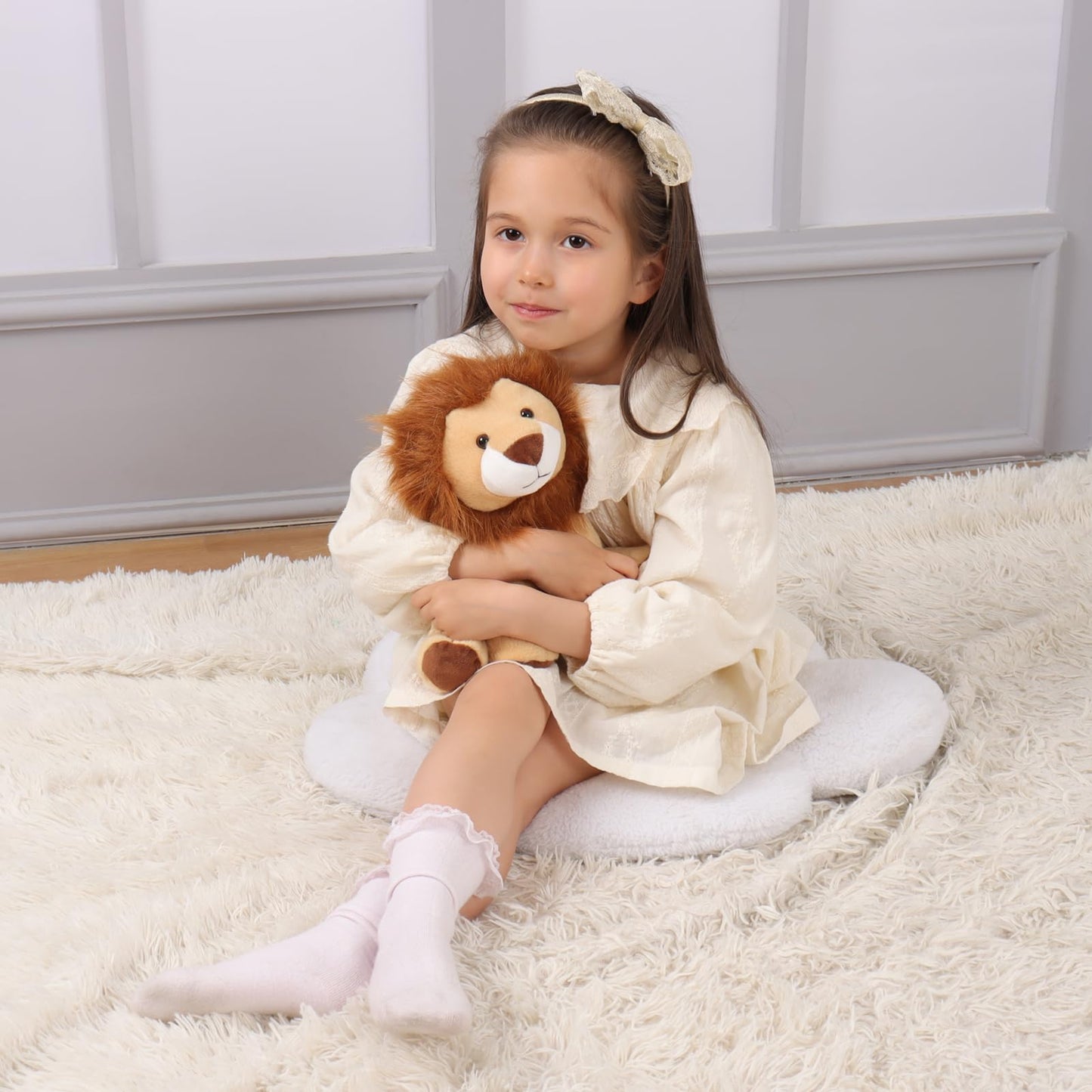 Apricot Lamb Plush Brown Lion Stuffed Animal - Soft Cuddly 9" Polyester Toy for Kids