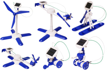 Edu-Toys 6-In-1 Solar Kit| Build 6 Solar Powered Models | No Batteries | Sun Powered