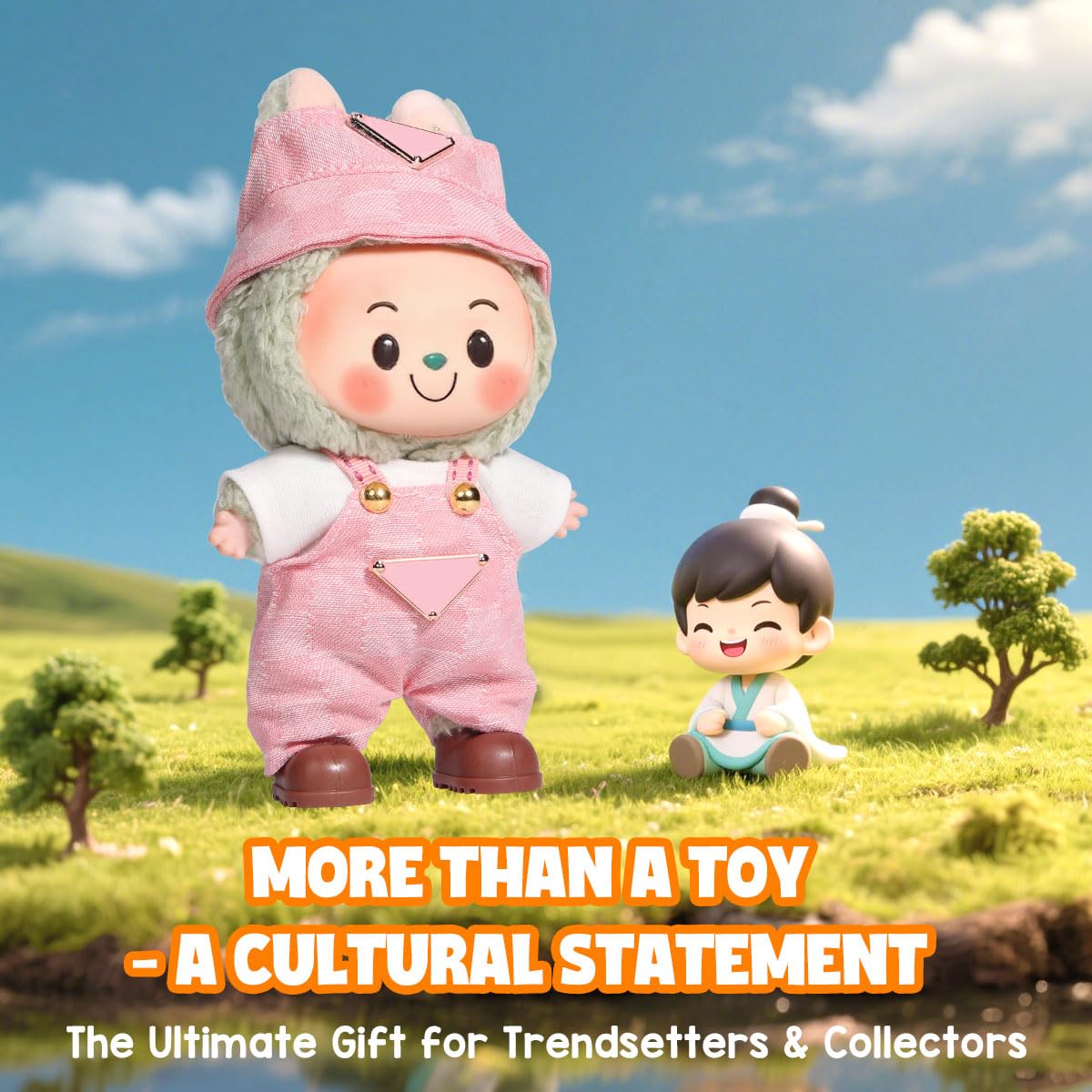 AICase for 17cm Doll Clothes/Outfit Clothes Set for 17cm Doll 3 Piece Set Hat Clothing Boys and Girls Stylish Adorable Dolls Clothes Accessories_Pink