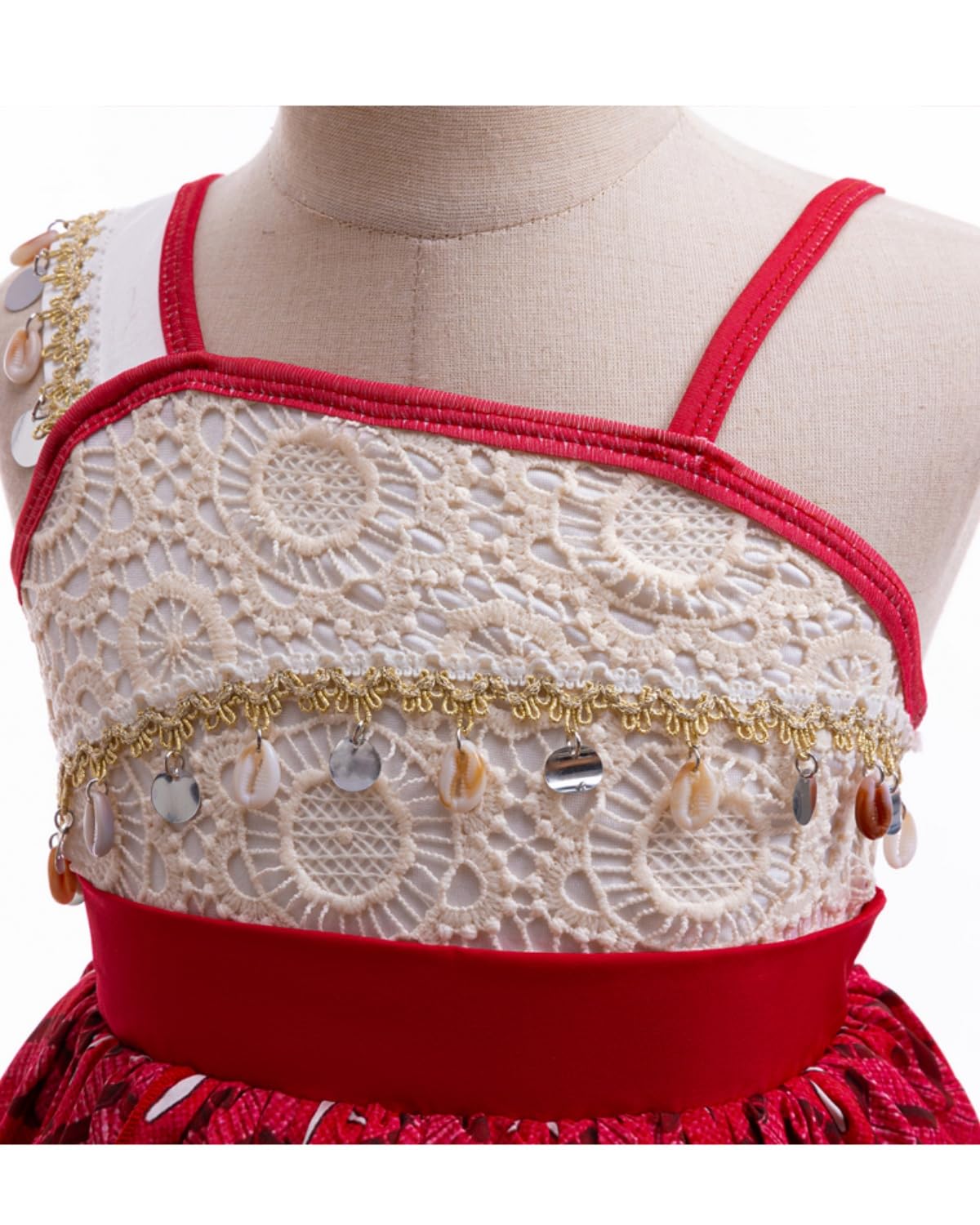 Xefenki 2024 New Princess Costume for Girls Toddler Deluxe Lace Tutu Dress With Necklace and Hairpin