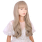Wavelnm Kids Blonde Wig With Bangs Ash Blonde Child Wig Girls Long Wavy Curly Dirty Blonde Wig For Kids Synthetic Wigs With Wig