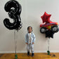 40 Inch Race Car 1 Balloon For First Birthday, 1St Number Balloons Black Race Car Birthday Decorations For Boy Kids Toddler Baby