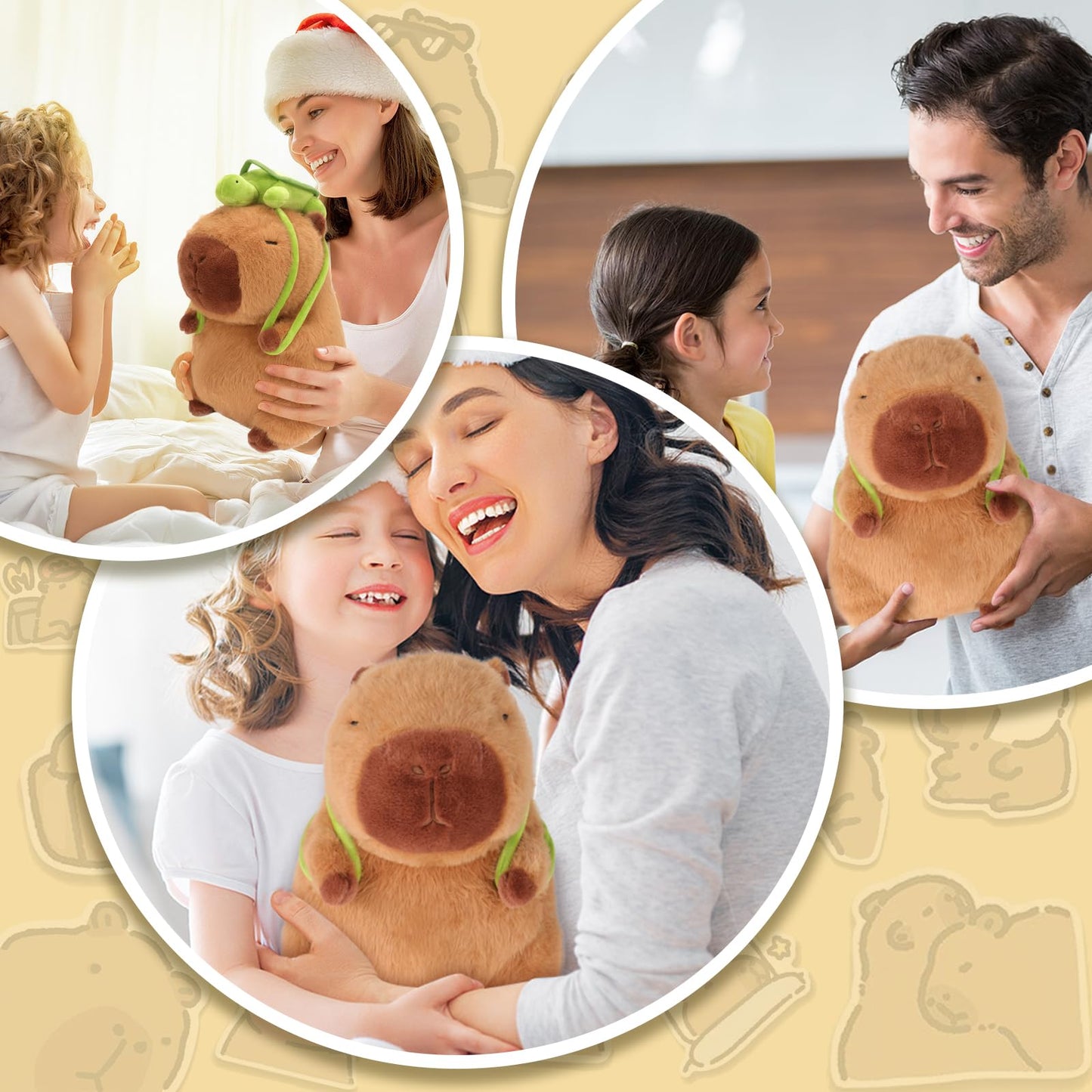 Chdblock Capybara Stuffed Animals,Capybara Toys,Kawaii Rodents,Capybara Plushie Toys,Cute Capybara Stuffed Animals,Turtle Backpa