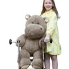 Beniny Giant Humongous Hippo Stuffed Animals 36'', Oversized Hippo Plush, Soft Hug Cute Jumbo Hippo Toy Plush Gift For Kid, Gray