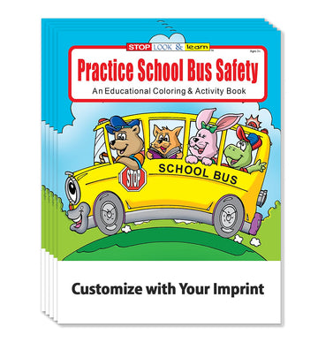 ZOCO - School Bus Safety & Rules - Custom Coloring & Activity Books (250 Bulk Pack, Without Crayons) - Bus Driver Gift & Handout