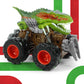 Oriate Dinosaur Monster Truck 4-7 Push and Go Toys 3-5, Friction Powered ATV Velociraptor Dino Stunt Play Trucks for Kids Boys G