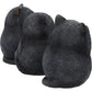 Nemesis Now Three Wise Fat Cats 8.5Cm Figurine, Resin, Black