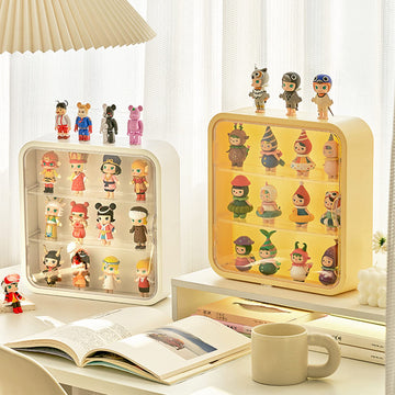 Clear Display Case For Figures,Wall-Mounted Doll Storage Box,Adjustable Display Stand Clear Acrylic Display Box With Door Dust A
