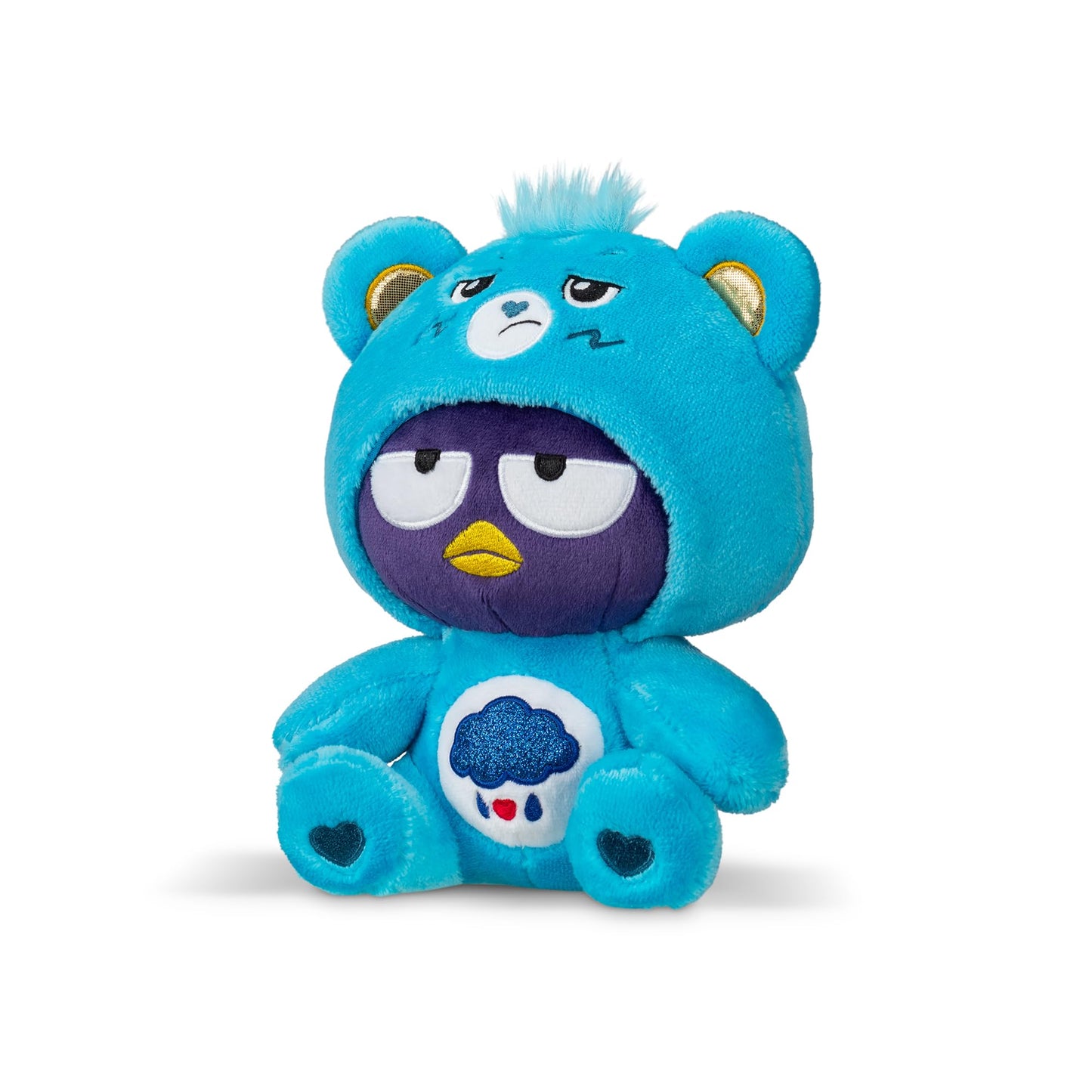 Care Bears 8" Fun-Size Plush - Badtz-Maru as Grumpy Bear, Blue, Soft Polyester, Ideal for Ages 4+, Model 22717