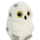 Aurora Round Rolly Pet Hoot Owl Stuffed Animal - White 5 Inches, Polyester, Model 16832 - Adorable On-The-Go Companion