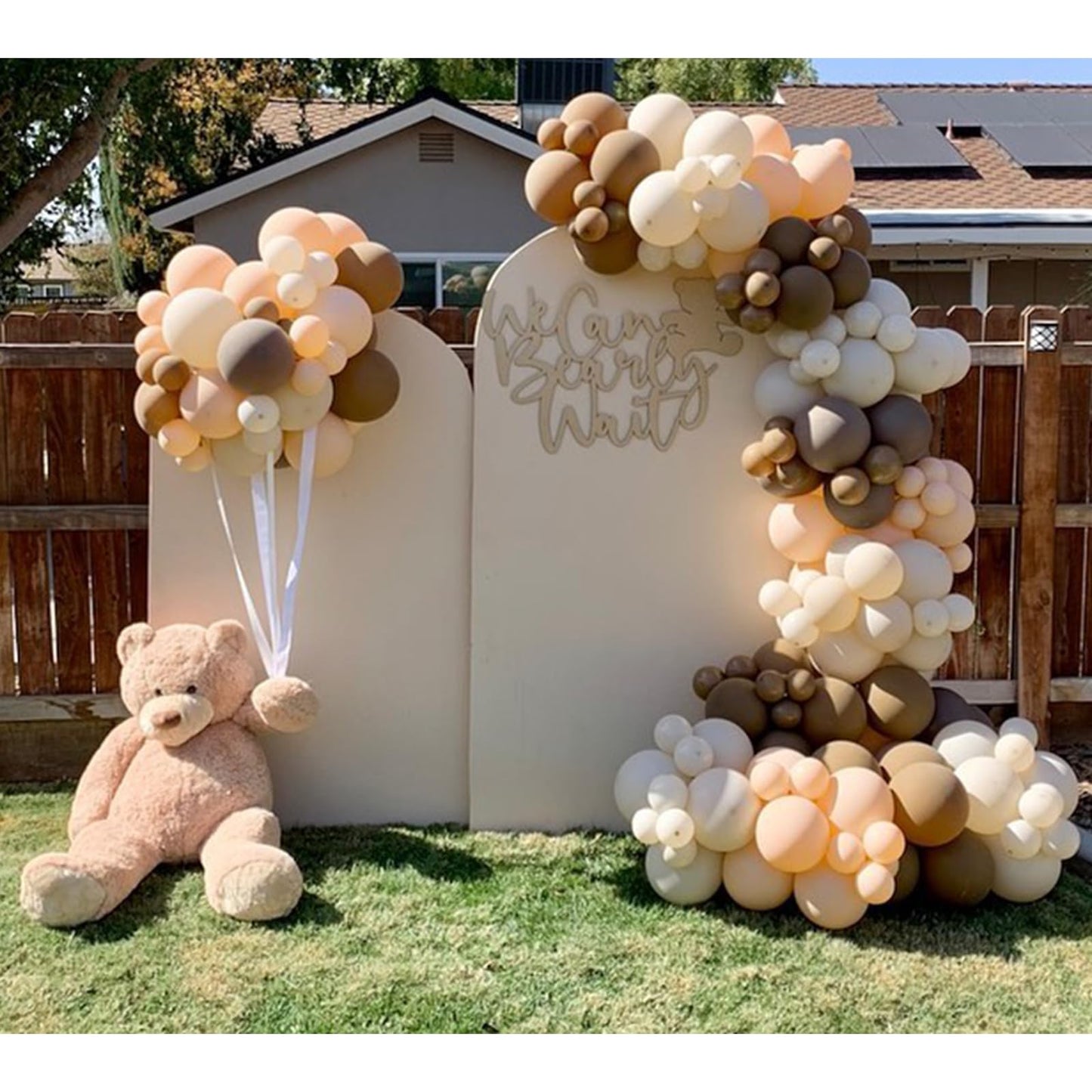 Nisocy Brown Balloons Arch Garland Kit, 102Pcs 18In 12In 10In 5In Dark Brown Balloons Different Sizes For Birthday Wedding Baby