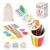 NUNUKIDS Color Sorting Toys for Toddlers 1-3 - Montessori Wooden Shape & Color Sorting Sensory Learning Activities