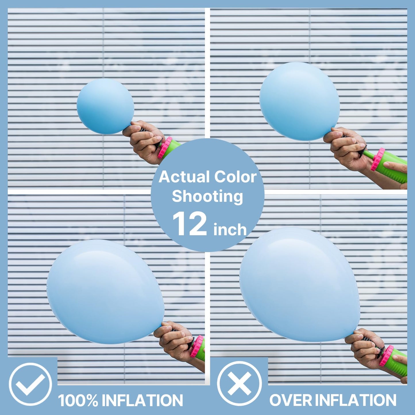 Partywoo Light Blue Balloons, 85 Pcs Matte Blue Balloons Different Sizes Pack Of 18 Inch 12 Inch 10 Inch 5 Inch Blue Balloons For Balloon Garland Balloon Arch As Birthday Party Decorations, Blue-Y4