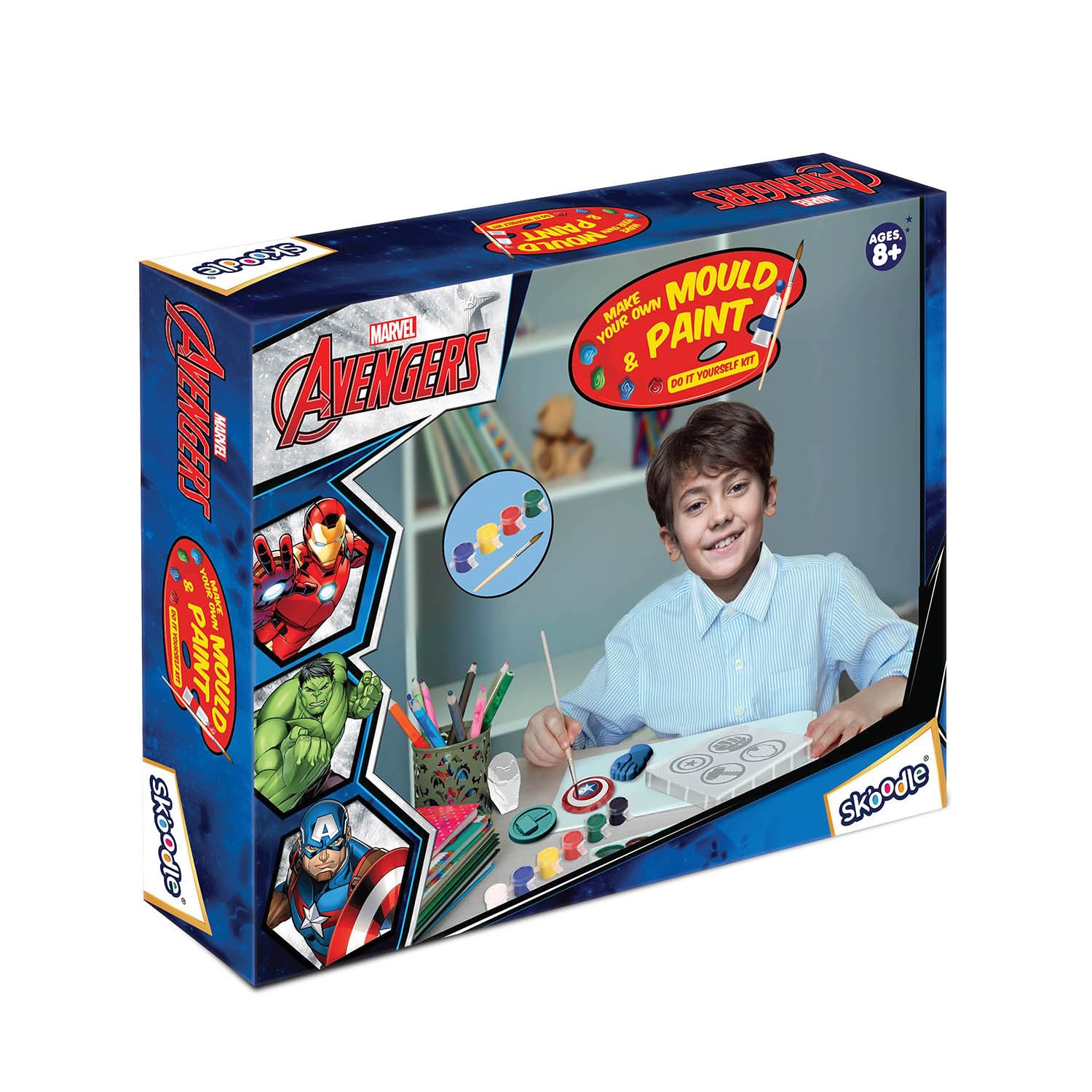 Skoodle Avengers Creative Kids Art And Craft Kit  Fridge Magnet Making Diy Toy For Ages 8 Years & Above, Fun Kids Activity  In