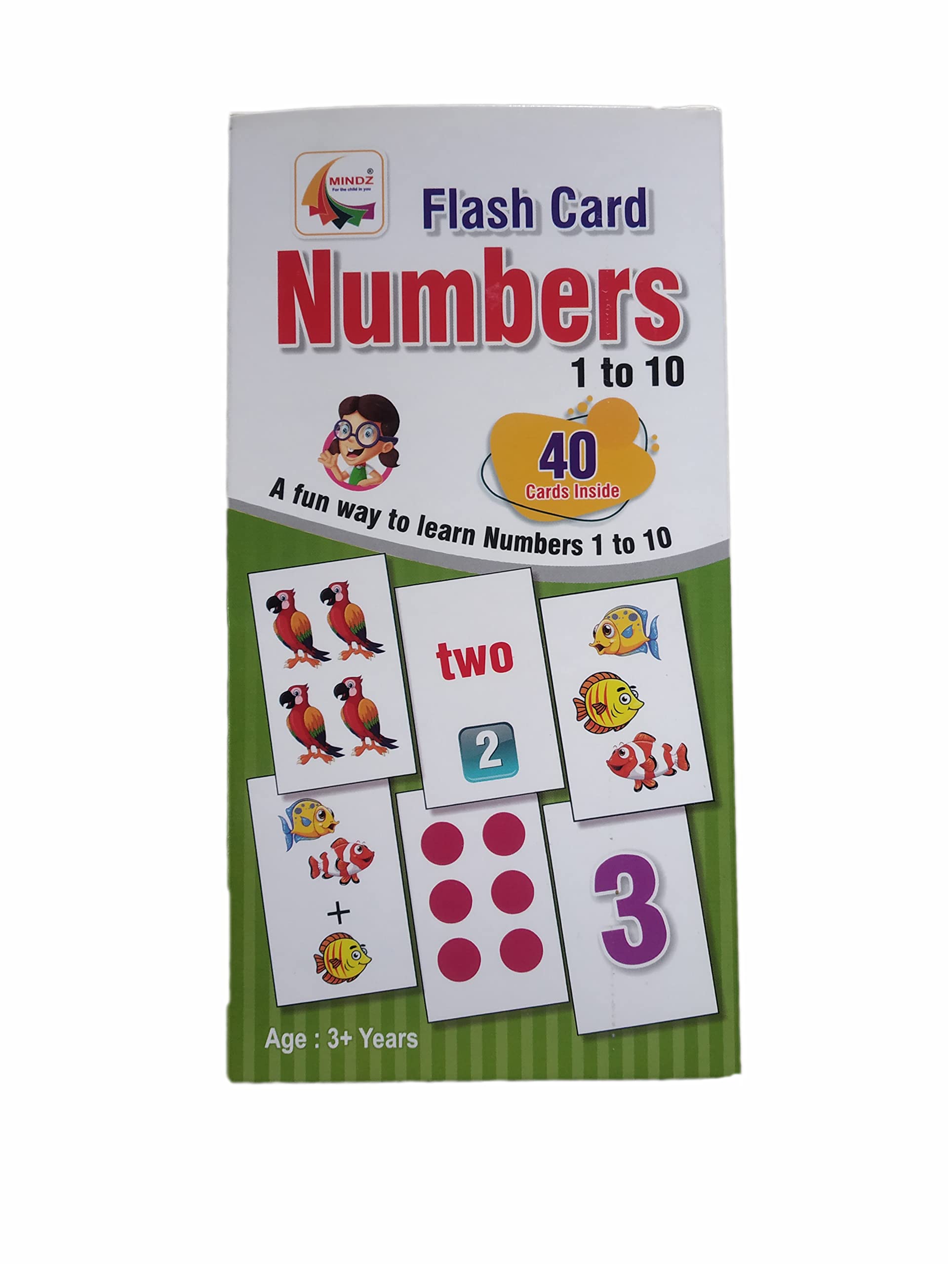 Mindz Numbers Flash Card For PreSchool Kids Learning Age 3+,