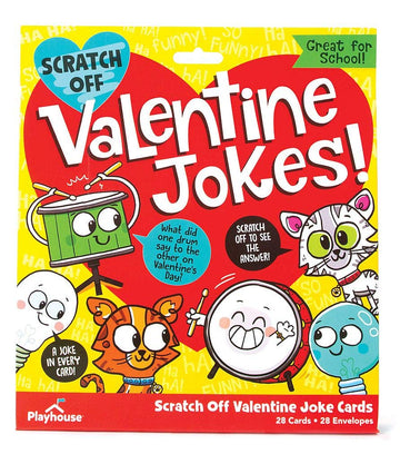 Playhouse Silly Joke Scratch-Off 28 Card Super Valentine Exchange Pack for Kids