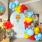 Toy Inspired Story Balloons, 12 Inch Red Blue Yellow Balloons With Cow Print Sky Blue Cloud Balloons For Kids Boys Girls Inspire