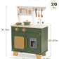 ROBUD Play Kitchen, Kids Kitchen Playset with Pretend Ice Cube Dispenser for Kids Aged 3+, Wooden Toy Kitchen of Birthday Gift t