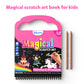 Skillmatics Scratch Art Book For Kids - Unicorns & Princesses, Craft Kits & Supplies, 30+ Scratch Stickers, Travel Toys, Diy Kit, Gifts For Girls & Boys Ages 3, 4, 5, 6, 7, 8