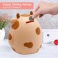 H&W Cow Piggy Bank, Unbreakable Coin Box For Kids, Cute Animal Money Bank Birthday For Boys Girls,Coin Saving Boxes (Yellow)