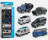 Umadiya Police Alloy Vehicle Model Metal Cars 6 Pcs Vehicles, Free Wheels Model Car Play Set For Toddlers,Boys Die-Cast Car Set,