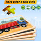 Wooden Puzzles For Kids Ages 4-6, 4 Packs 24 Pcs Construction Vehicle Jigsaw Puzzles For Kids Ages 3-5, Preschool Educational Pu