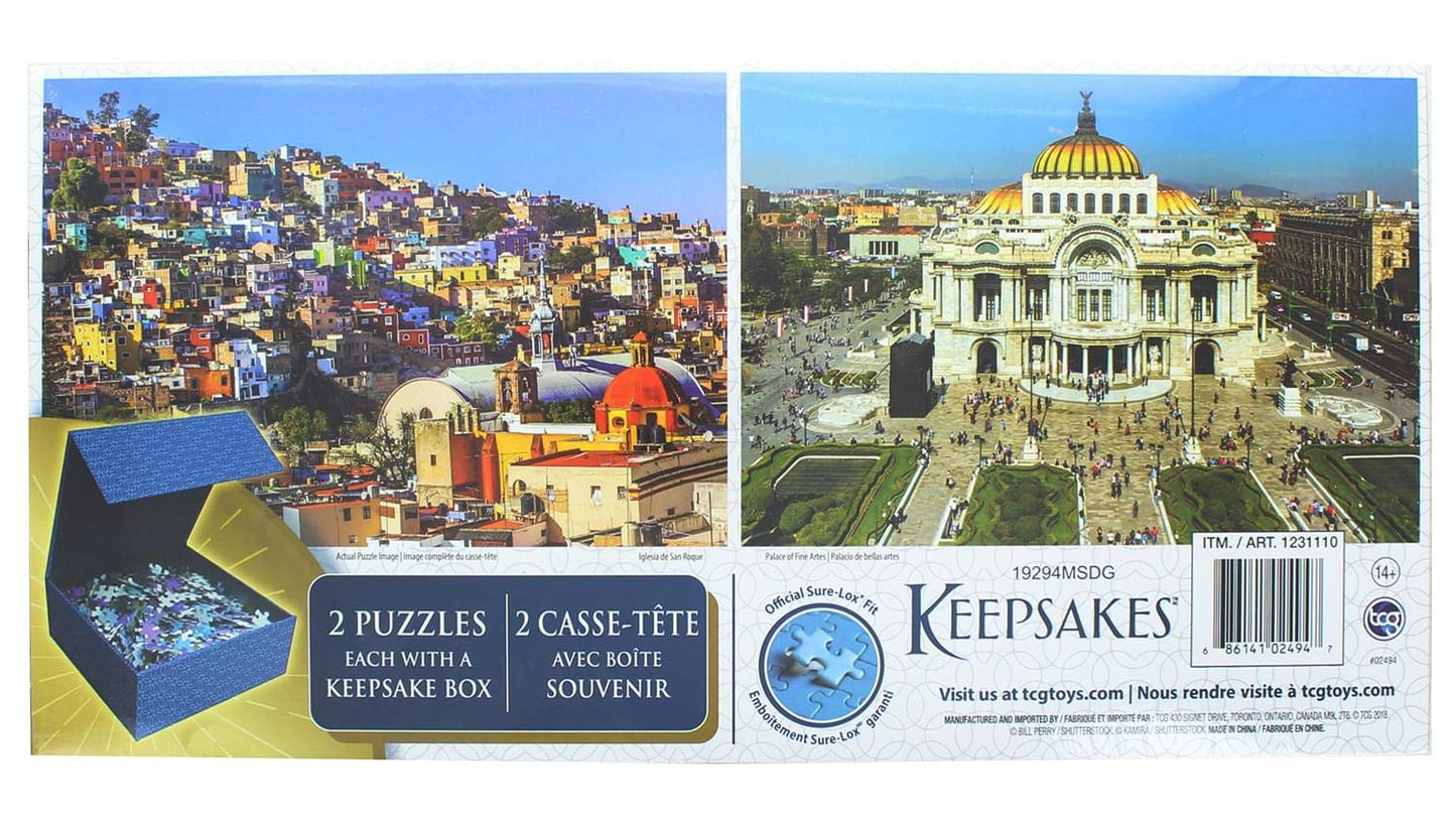 Set Of 2 Keepsakes 500 Piece Jigsaw Puzzles | Mexico City/Barranquilla