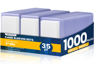1000 Packs Card Sleeves Top Loads For Cards,3'' X 4'' Baseball Card Protectors,Trading Card Sleeves Hard Plastic Fit For Basebal
