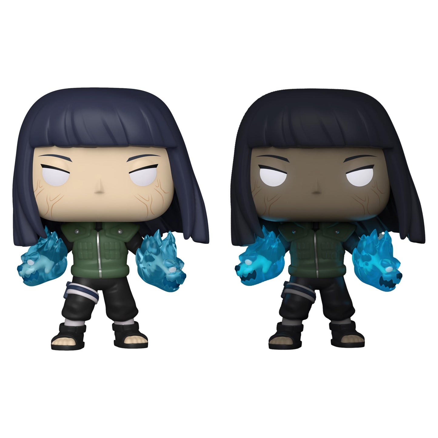 Funko Pop! Animation: Naruto Shippuden - Hinata Hyuga Byakugan Princess with Two Lion Fists Special Edition Multicolor limited availability Vinyl Figure #1339 (Chase Glow Bundle)