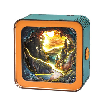 3D Wooden Puzzle Night Light, Forest Secret Diy Puzzles For Adults, Eye Care Night Light With Touchable Switch, Personalized Gif