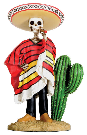 Dod Bandito Mexican Bandit With Cigar Skeleton Outlaw Sculpture