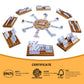 Offelec Mexican Train Double 12 Dominoes Set With Wooden Box, Domino Tile Board Games With 8Pcs Trays, 9 Markers, 91 Tiles, 2 Sc