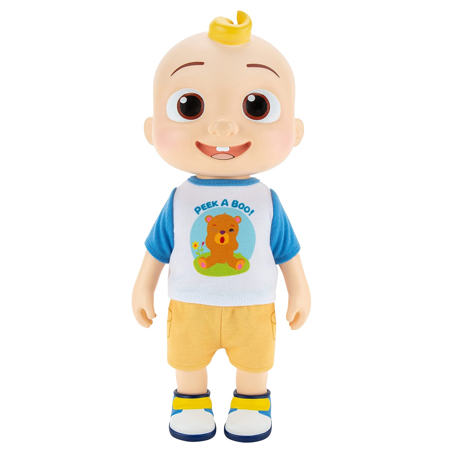 CoComelon Deluxe Interactive JJ Doll - Includes JJ  Shirt  Shorts  Pair of Shoes  Bowl of Peas  Spoon - Toys for Preschoolers