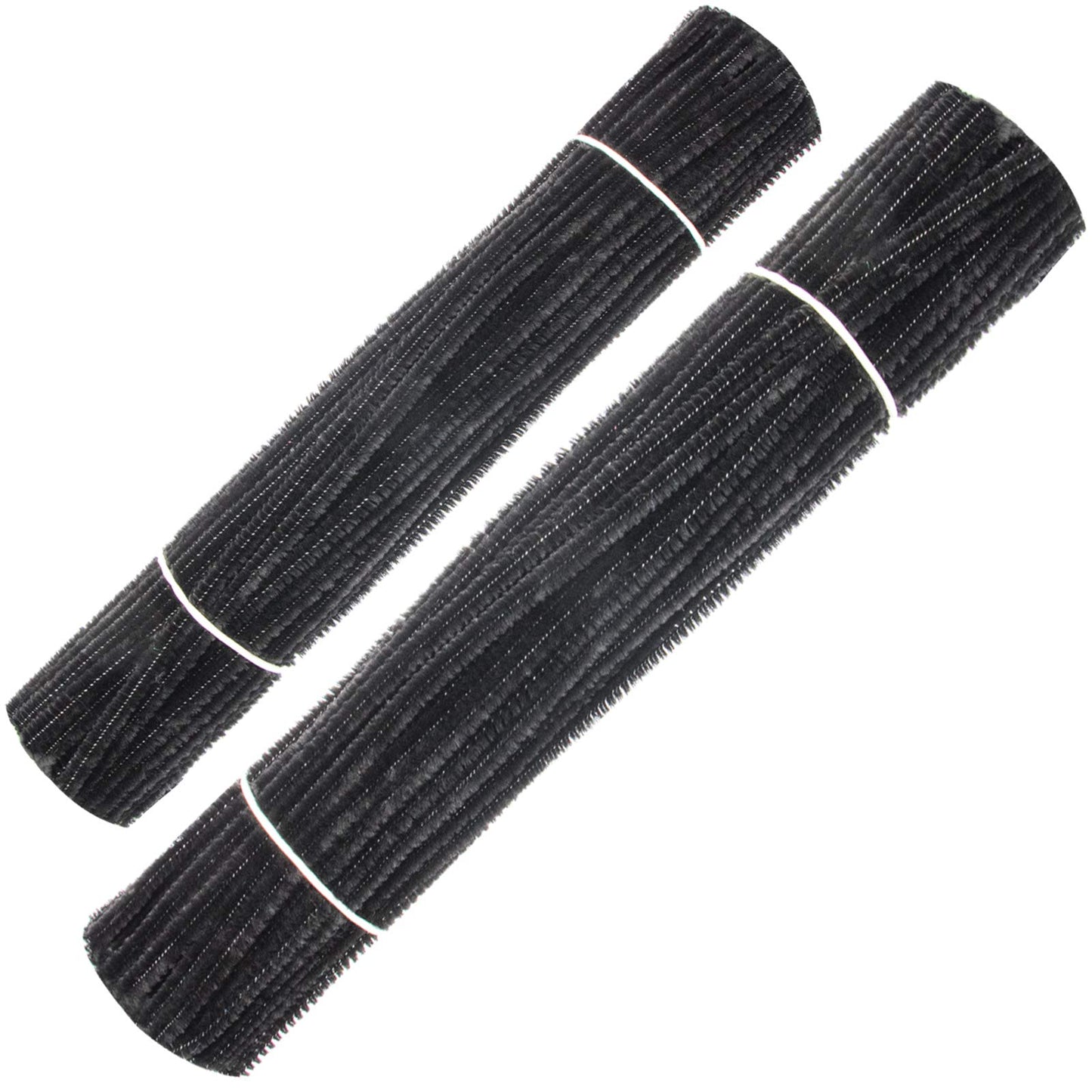 Waycreat 200 Pieces Pipe Cleaners Black Chenille Stem for DIY Art Craft Decorations (6mm x 12 Inch)
