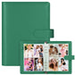 A5 Photocard Holder and Binder  PU Leather 6-Ring Album with Magnetic Closure  Includes 30 Pack 4-Pocket Pages for 240 Cards  Card Holder for Kpop  Trading  and ID Cards (Forest Green)