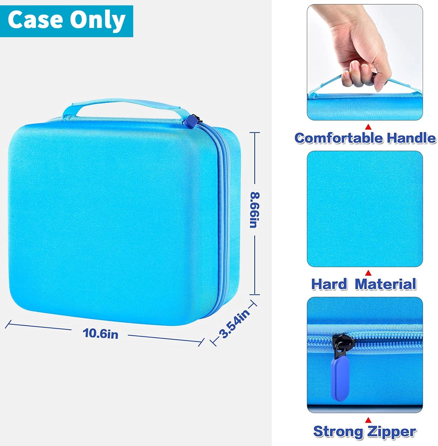 Paiyule Case Compatible With Tonies Figures Audio Play Character, Figurine Storage Holder For Toniebox Characters For Kids, Toy Organizer Box(Bag Only) Blue