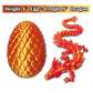 Yanzhe 3D Printed Dragon Egg, 3D Printed Articulated Dragon Eggs With Dragon Inside, Crystal Dragon Fidget Toy, Adults Fidget To