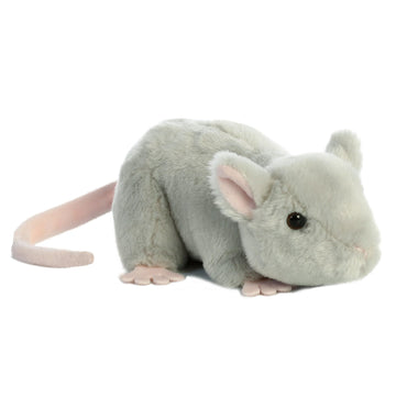 Aurora Mini Flopsie Mouse Stuffed Animal - Gray, 7 Inches, Polyester, Model 31731 - Perfect for Kids and Families