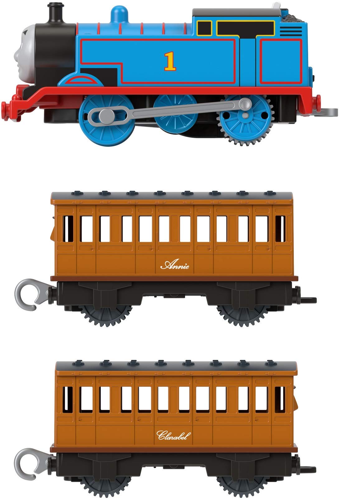 Thomas & Friends Motorized Toy Train with Battery-Powered Thomas Engine and Annie and Clarabel Passenger Cars for Unisex Childre