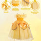 Uporpor Light Up Princess Costume Belle Girls Halloween Dress Beauty Kids Outfit Dressing Up Clothes For Play Toddler Christmas