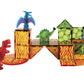 Magna-Tiles Dino World 40-Piece Magnetic Construction Set, The Original Magnetic Building Brand