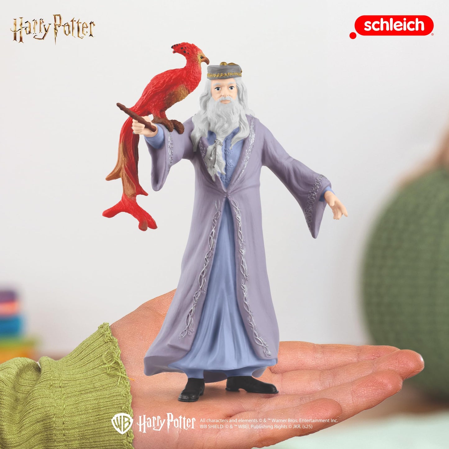 Schleich Wizarding World Of Harry Potter 2-Piece Set With Albus Dumbledore & Fawkes Figurines For Kids Ages 6+