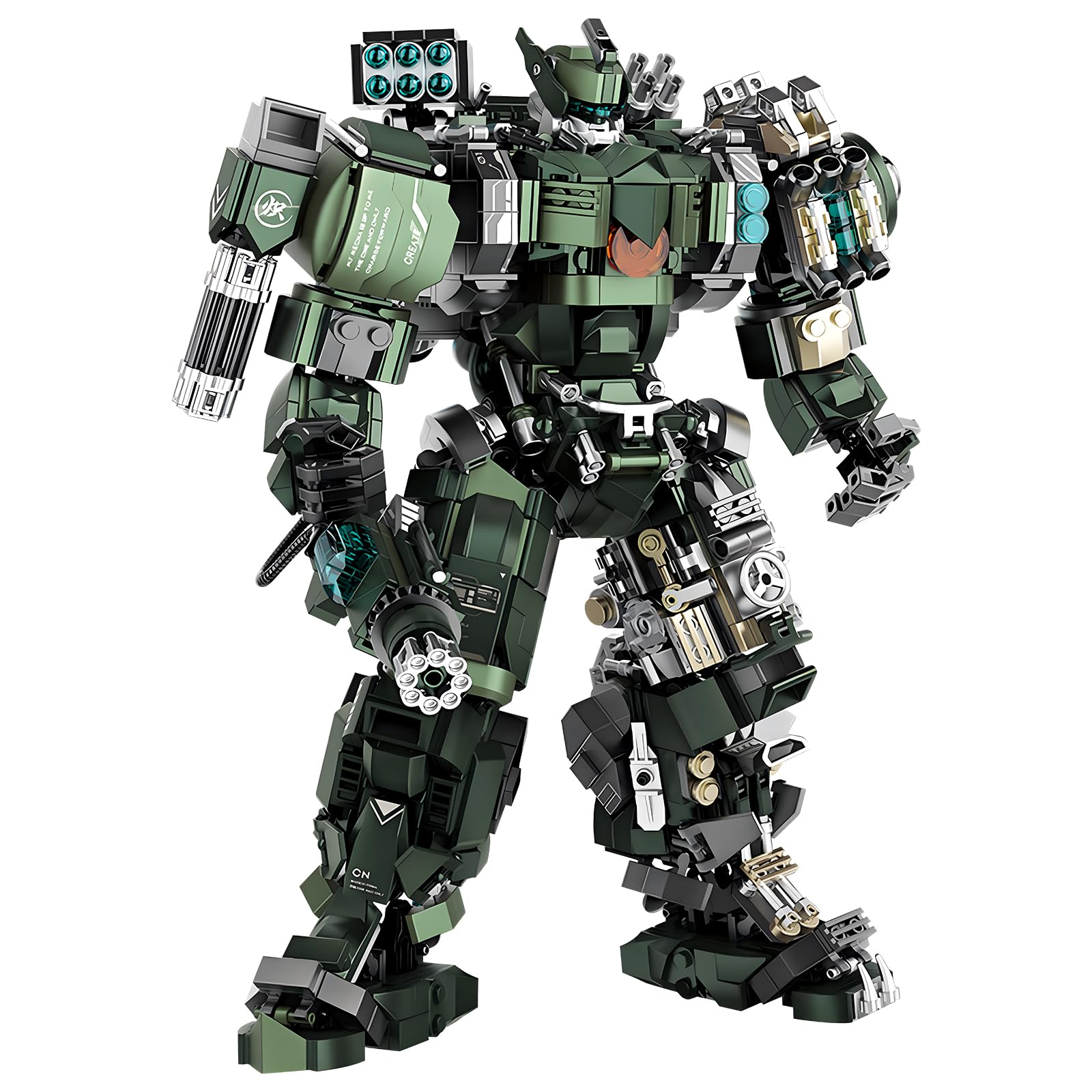 HIGH GODO Mech Building Blocks Set for mature-themeds Motorized Robot Model Building Kit with Multiple   Hard Core Industrial Style Collectible Gifts for Man Boys Ages 12+ (1403 PCS)
