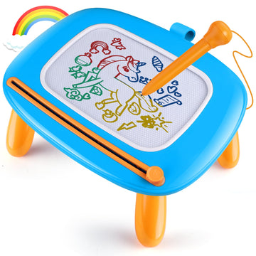 Smasiagon Toddler Girl Boy Toys,Magnetic Drawing Board For Toddlers 1-3,Early Learning Doodle Board Writing Painting Sketch Pad, Birthday Christmas Halloween Easter Gifts For 1 2 3 Year Old (Blue)