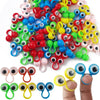 Gxxmei 100Pcs Eye Finger Puppets Eye On Rings Googly Eyeball Ring Party Favor Toys For Kids, 5 Colors