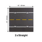 Apostrophe Games Road Baseplate - Premium Building Blocks Base Plates Compatible With All Major Brands - 8Pcs Baseplate Gray With Road Design - Straight, Curve, Crossroad, T-Junction Gray Base Plates