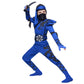 Spooktacular Creations Kids Ninja Costume  Birdy Blue Ninja Costume with Accessories for Boys Halloween Dress Up  Themed Parties  S