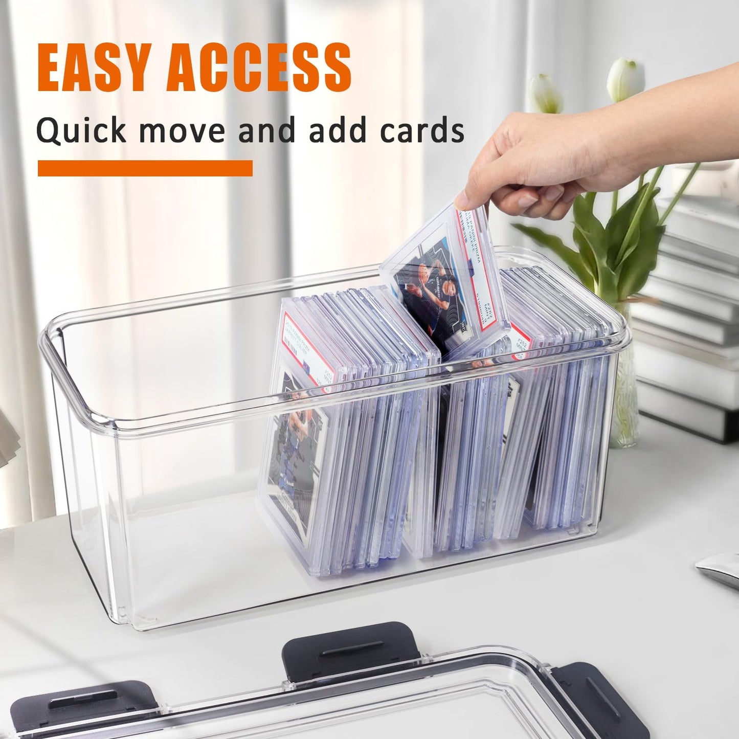 Graded Sports Card Storage Box  Trading Card Storage Box  Graded Card Slab Storage Case Fits PSA BGS & SGC