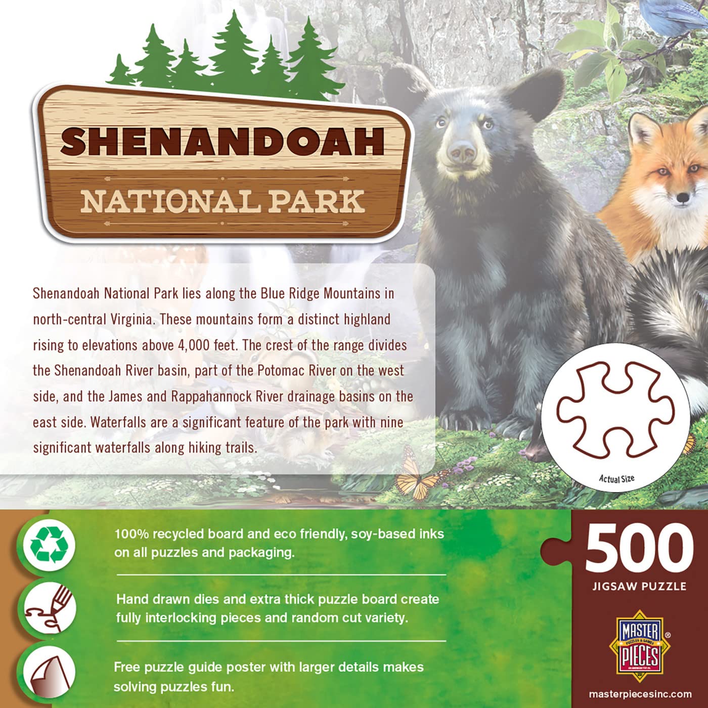 MasterPieces 500 Pieces Jigsaw Puzzle for mature-themeds  Family  Or Youth - Shenandoah National Park - 15x21