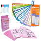 Limque 1-12 Math Flash Cards With 6 Dry Erase Pens, 15Pcs Big Addition Flash Cards + 36 Pcs Random Double-Sided Addition Practic